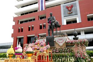 พิธีถวายบังคมฯ และพิธีถวายเครื่องสักการะ เนื่องในวันสื่อสารแห่งชาติ ประจำปี 2561
